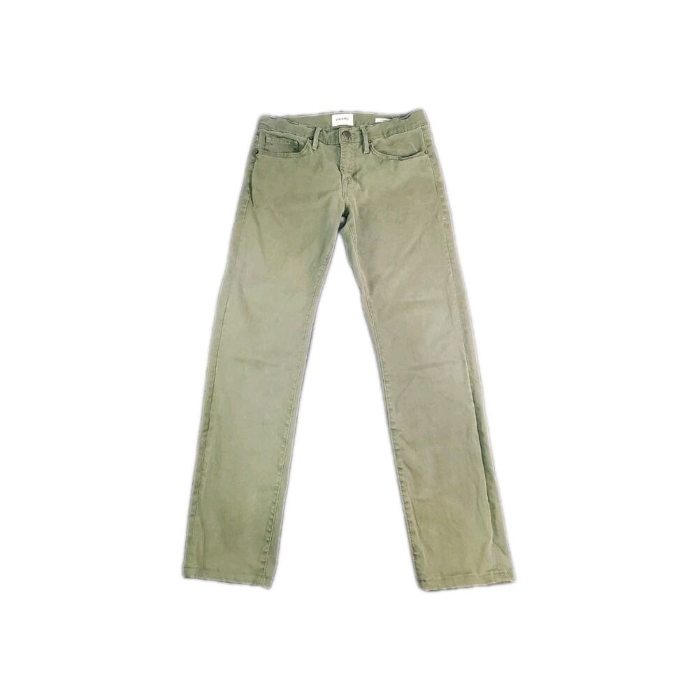 Frame Men's L'Homme Slim Sz 29 Pants Green LMH870 Sustainable Lyocell Blend C26